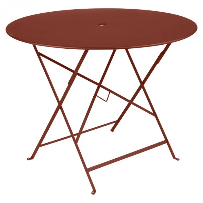 Table De Jardin 4 Personnes FERMOB Bistro Ø 96 Cm - Ocre Rouge 3 Table De Jardin 4 Personnes FERMOB Bistro Ø 96 Cm - Ocre Rouge