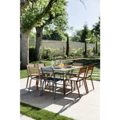 Table De Jardin 8 Personnes FERMOB Cargo 128 X 128 Cm - Muscade -Fermob 024114 table jardin fermob cargo 128 128 cm muscade ambiance 4