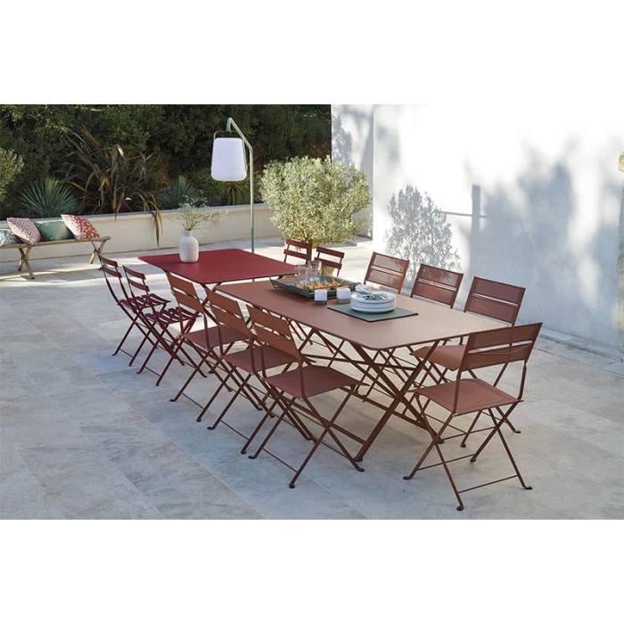 Table De Jardin 8 Personnes FERMOB Cargo 128 X 128 Cm - Ocre Rouge 4 Table De Jardin 8 Personnes FERMOB Cargo 128 X 128 Cm - Ocre Rouge â Image 2