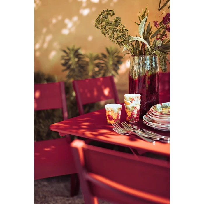Table De Jardin 8 Personnes FERMOB Cargo 128 X 128 Cm - Piment 4 Table De Jardin 8 Personnes FERMOB Cargo 128 X 128 Cm - Piment â Image 2