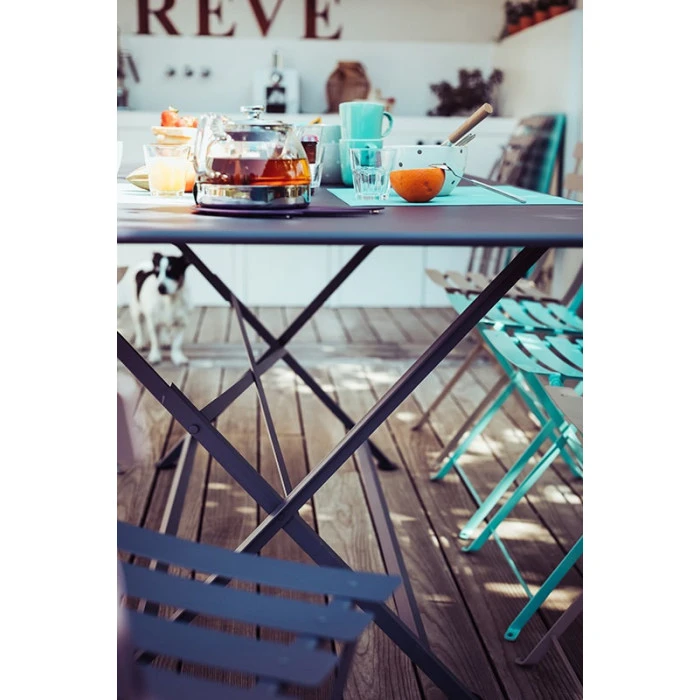 Table De Jardin 8 Personnes FERMOB Cargo 128 X 128 Cm - Carbone 6 Table De Jardin 8 Personnes FERMOB Cargo 128 X 128 Cm - Carbone – Image 4