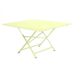 Table De Jardin 8 Personnes FERMOB Cargo 128 X 128 Cm - Citron Givré