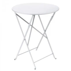 Table De Jardin 2 Personnes FERMOB Bistro Ø 60 Cm - Blanc Coton