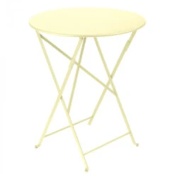 Table De Jardin 2 Personnes FERMOB Bistro Ø 60 Cm - Citron Givré