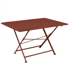Table De Jardin 6 Personnes FERMOB Cargo 128 X 90 Cm - Ocre Rouge