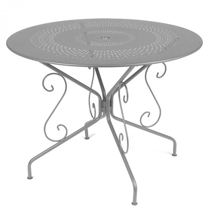 Table De Jardin 4 Personnes FERMOB Montmartre Ø 96 Cm - Gris Orage 3 Table De Jardin 4 Personnes FERMOB Montmartre Ø 96 Cm - Gris Orage