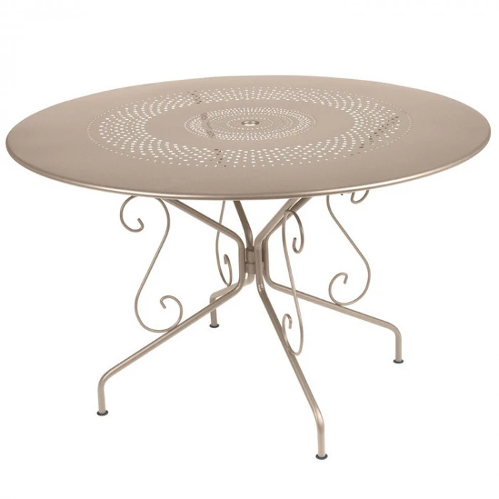 Table De Jardin 8 Personnes FERMOB Montmartre Ø 117 Cm - Muscade 3 Table De Jardin 8 Personnes FERMOB Montmartre Ø 117 Cm - Muscade