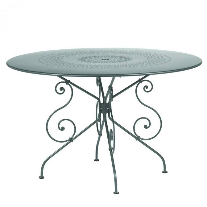 Table De Jardin 8 Personnes FERMOB Montmartre Ø 117 Cm - Gris Orage 3 Table De Jardin 8 Personnes FERMOB Montmartre Ø 117 Cm - Gris Orage