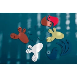 Dessous De Plat FERMOB Oiseaux - Bleu Abysse / Acapulco -Fermob 300209 dessous plat fermob oiseaux abysse acapulco ambiance 3