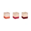 Lot De 3 Photophores FERMOB Cuub - Rouge 1 Lot De 3 Photophores FERMOB Cuub - Rouge -Fermob 3100540355602 cuub photophore capucine praline piment fermob 1