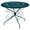 Table De Jardin 4 Personnes FERMOB Montmartre Ø 96 Cm - Bleu Acapulco 2 Table De Jardin 4 Personnes FERMOB Montmartre Ø 96 Cm - Bleu Acapulco -Fermob 377 21 bleu acapulco table oe 96 cm 1