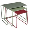 Lot De 3 Tables Basses Gigognes FERMOB Oulala - Romarin / Cactus / Piment