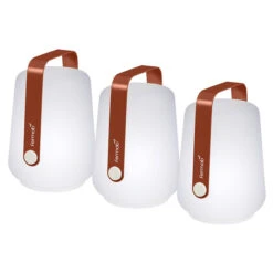 Fermob 11 Lot De 3 Lampes Nomades FERMOB Balad H 12 Cm - Ocre Rouge