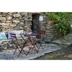 Table De Jardin Pliante 2 Personnes FERMOB Bistro 57 X 57 Cm - Cerise Noire -Fermob bistro cerise noire balad basics gordes bcj23 sebastien erome min