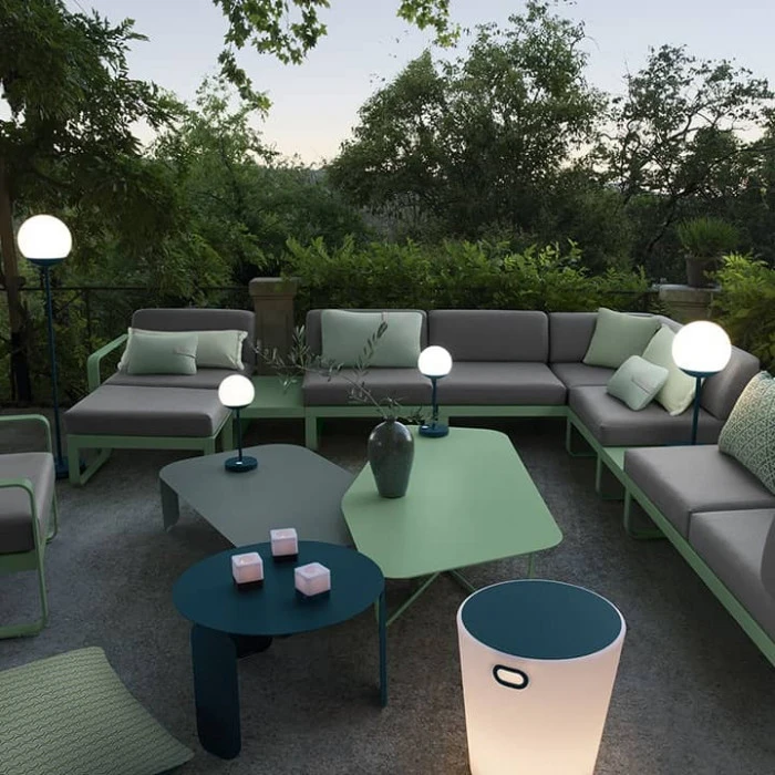 Lot De 3 Photophores FERMOB Cuub - Bleu 4 Lot De 3 Photophores FERMOB Cuub - Bleu – Image 2