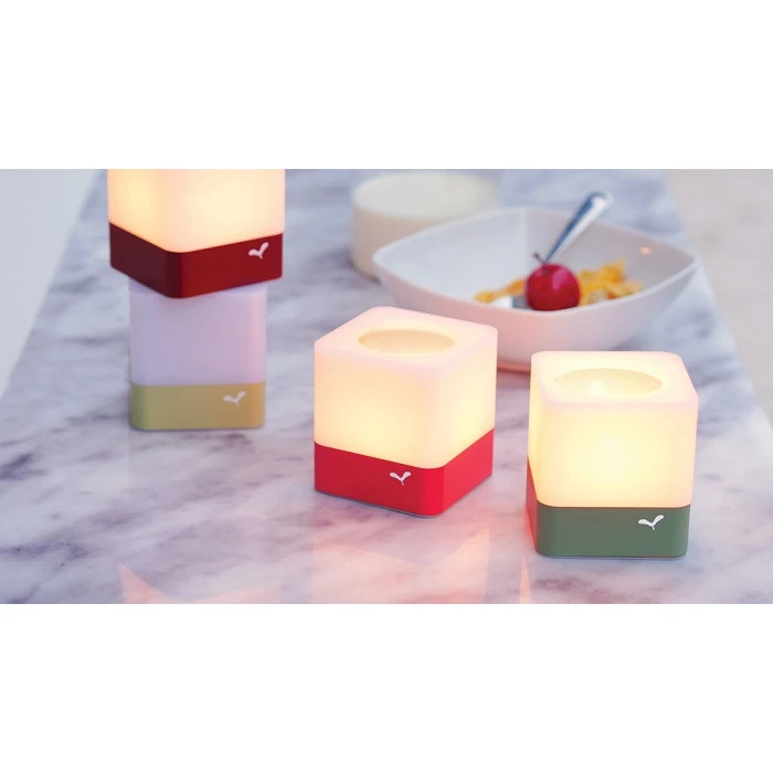 Lot De 3 Photophores FERMOB Cuub - Vert 4 Lot De 3 Photophores FERMOB Cuub - Vert – Image 2