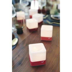 Lot De 3 Photophores FERMOB Cuub - Rouge -Fermob cuub rouge ambiance fermob 6