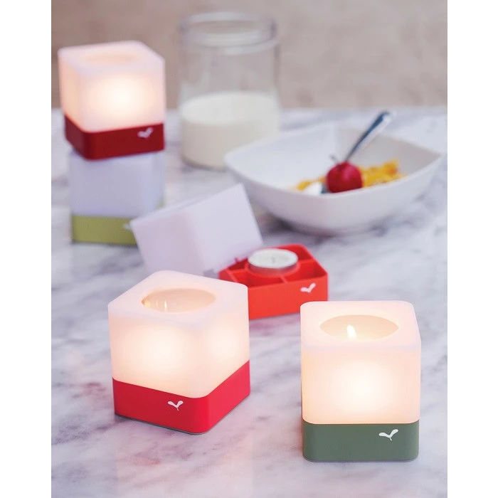 Lot De 3 Photophores FERMOB Cuub - Vert 5 Lot De 3 Photophores FERMOB Cuub - Vert – Image 3