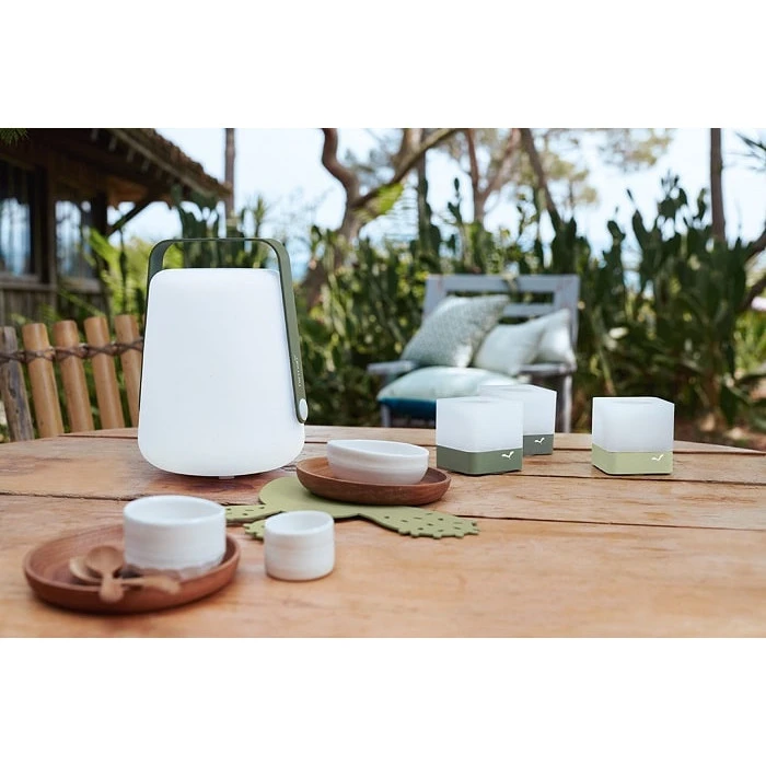 Lot De 3 Photophores FERMOB Cuub - Vert 10 Lot De 3 Photophores FERMOB Cuub - Vert – Image 8