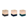 Lot De 3 Photophores FERMOB Cuub - Bleu -Fermob cuub photophores carbone bleu abysse bleu acapulco 1