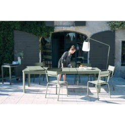 Table De Jardin 10 Personnes Avec 2 Rallonges FERMOB Oléron 155 / 255 X 100 Cm - Gris Argile -Fermob ol ron cactus maillane bookgss2020 sebastien erome 5 min 6