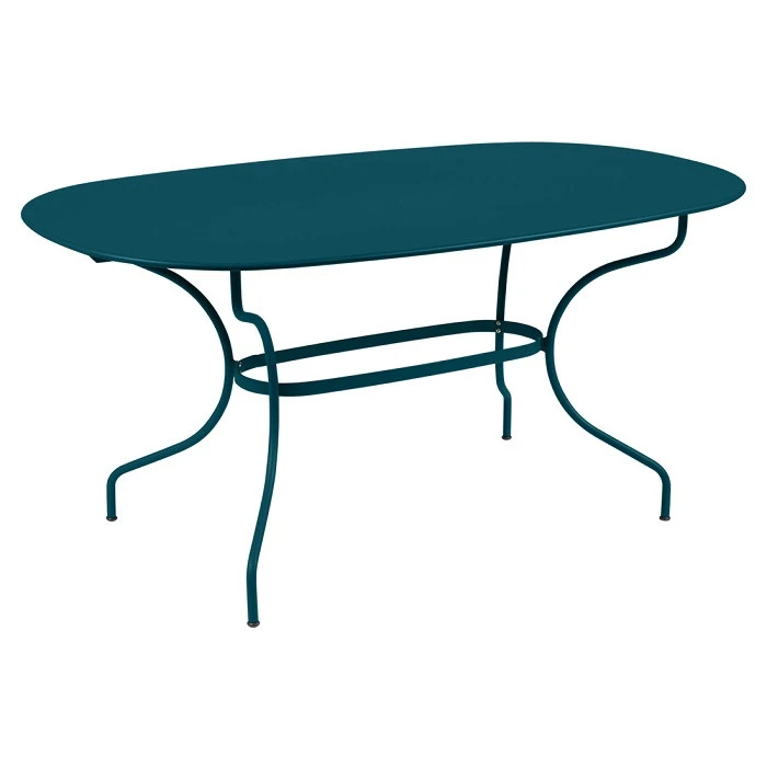 Table De Jardin Ovale 6 Personnes FERMOB Opéra + 160 X 90 Cm - Bleu Acapulco 3 Table De Jardin Ovale 6 Personnes FERMOB Opéra + 160 X 90 Cm - Bleu Acapulco