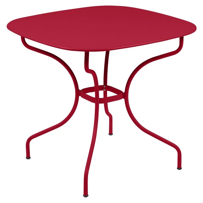 Table De Jardin 4 Personnes FERMOB Opéra + 82 X 82 Cm - Piment 3 Table De Jardin 4 Personnes FERMOB Opéra + 82 X 82 Cm - Piment