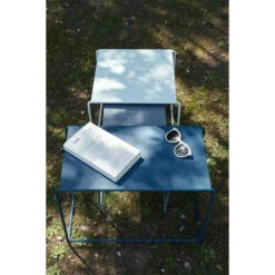 Lot De 3 Tables Basses Gigognes FERMOB Oulala - Bleu Acapulco / Menthe Glaciale / Gris Orage -Fermob oulala bouquet retro gordes bcj23 sebastien erome min