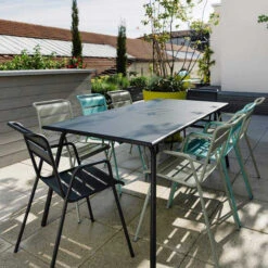 Table De Jardin 8 Personnes FERMOB Monceau 194 X 94 Cm - Carbone -Fermob salon jardin fermob table cargo 194 cm carbone